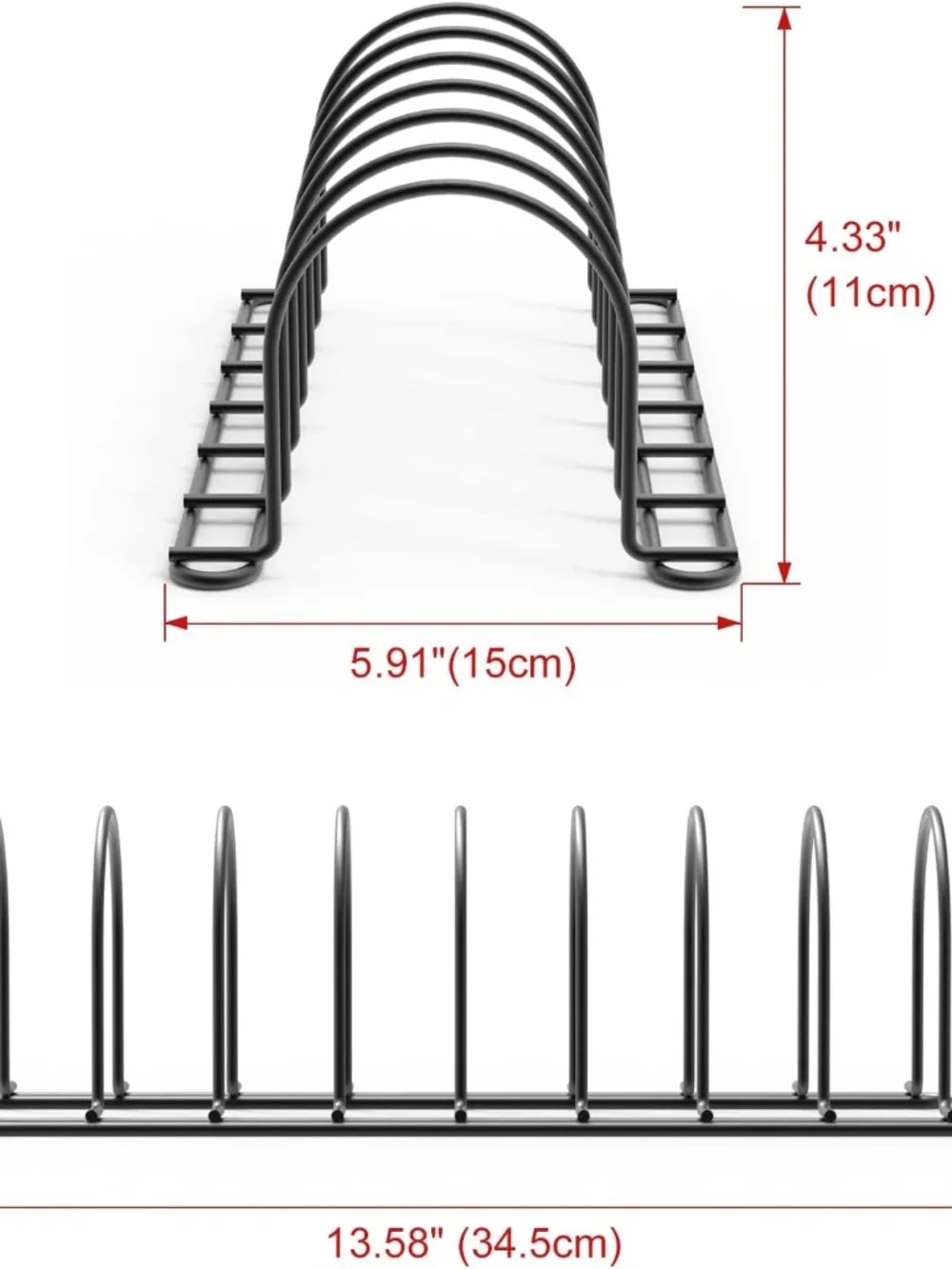 Plate Rack Organizer | Vertical Cabinet Dish Storage Holder